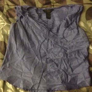 Express bluish/purple 100% silk top