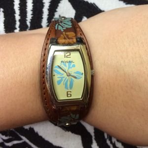 Leather Fossil watch