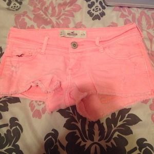 Coral hollister low rise short shorts