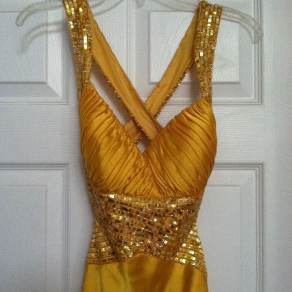 Gold formal gown