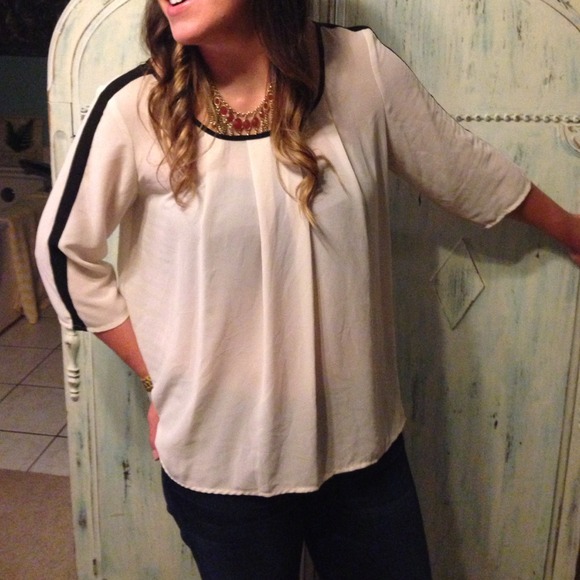 Sheer cream Top