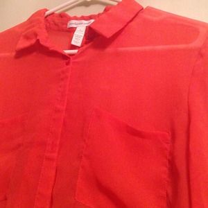 Tops - Sheer coral blouse Tops - Sheer coral blouse