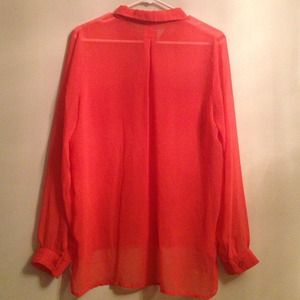 Tops - Sheer coral blouse Tops - Sheer coral blouse