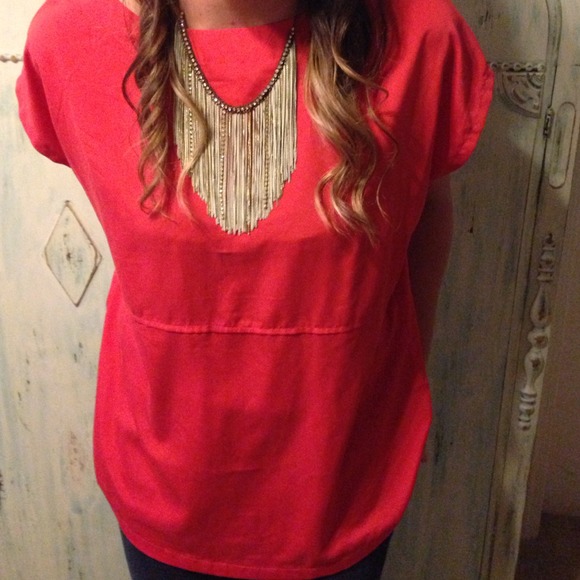 Orangish-silky Top