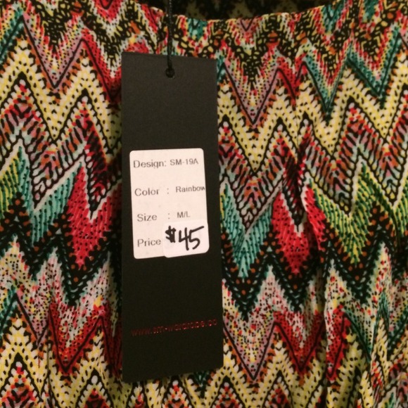 Multi colored chevron dress - Picture 3 of 4