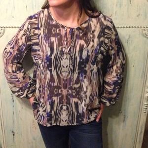 Sheer patterned Anthropologie top