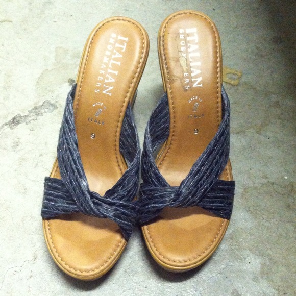 NWOT! Slide on wedge sandals