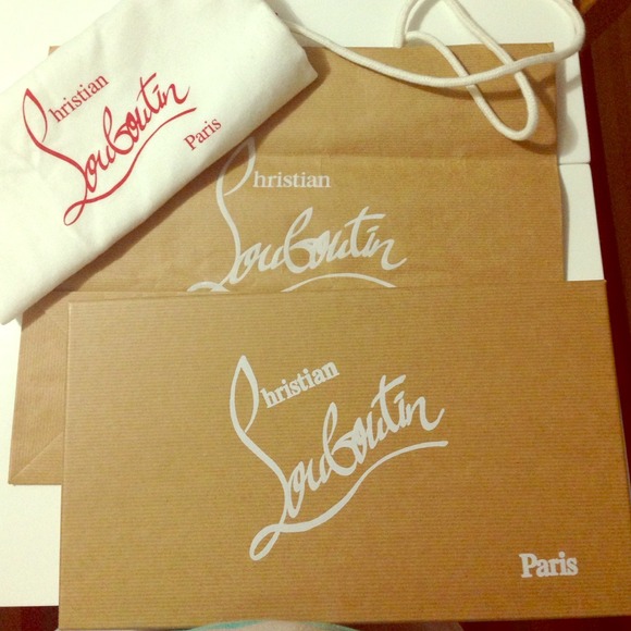 Louboutin Shoe box, Paper bag and dust bag.