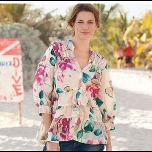 💟Butterfly Garden Silk Tunic