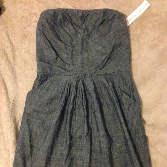 French connection strapless denim dress - Picture 4 of 4