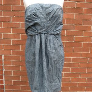 French connection strapless denim dress