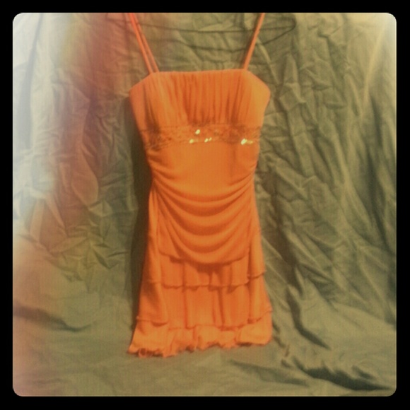 Orange party dress