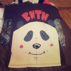 Brown bring me the horizon panda shirt🐼