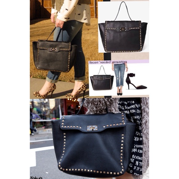 Handheld Rock Studded Bag from Forever 21