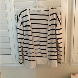 B&W Striped Cardigan
