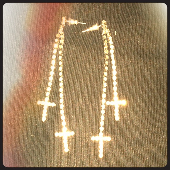 Dangly Cross Earings