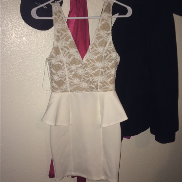 White dress with lace