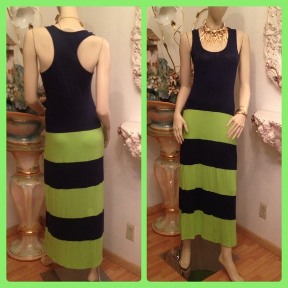 Color Blocking Racer Back Maxi - Picture 2 of 4