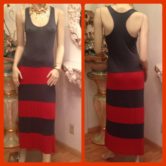 Color Blocking Racer Back Maxi - Picture 3 of 4