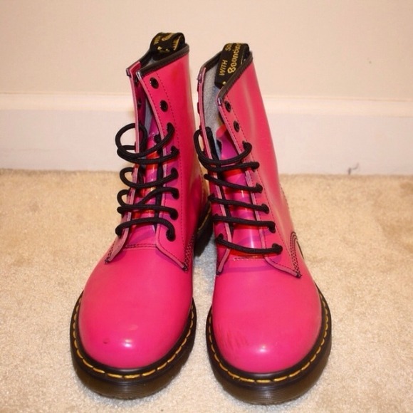 hot pink doc martens