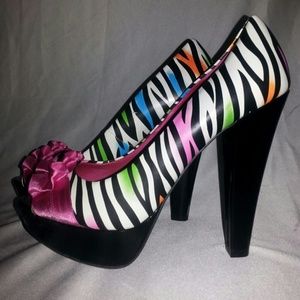 Women's Animal Print Open Toe Shoes