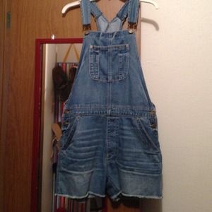 Denim shorts overall