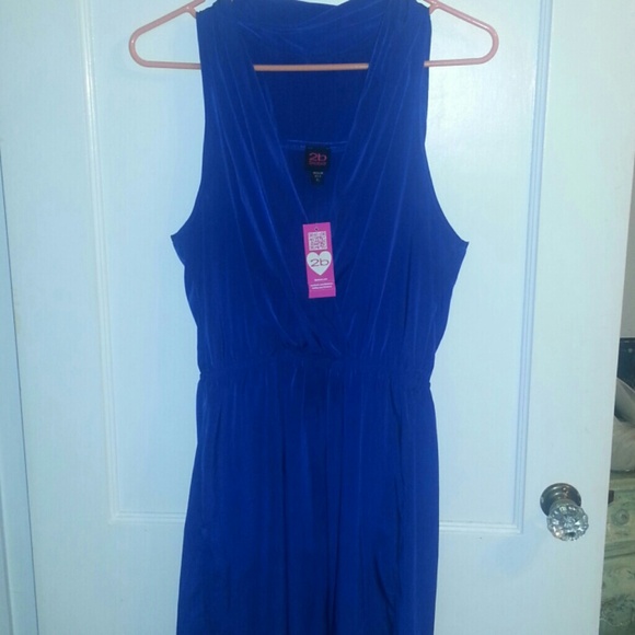 Cobalt blue sleeveless summertime dress