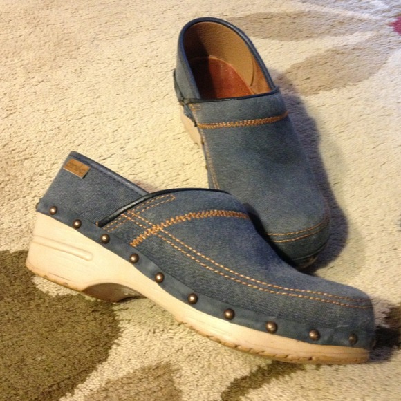 Dansko denim clogs