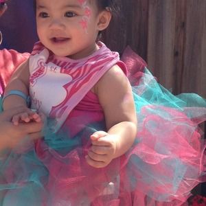 Pink&turquoise baby tutu