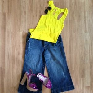 See Thru Soul Denim Culottes.