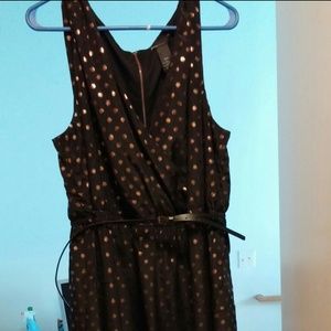 Lane Bryant Worn once. Black dress w/ gold dots.