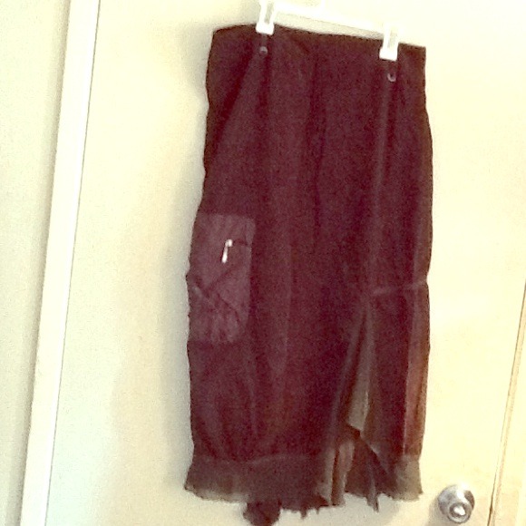 asymmetrical tiny printed conduroy skirt