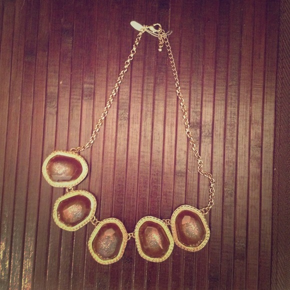 Brown statement necklace