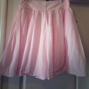 Light pink seersucker skirt