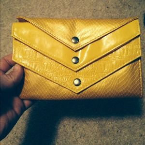 Shiny yellow wallet