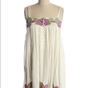 🌸CREAM AND PURPLE FLORAL TANK DRESS🌸