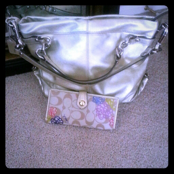 Coach handbag with matching wallet