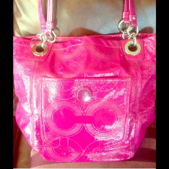 Magenta coach purse