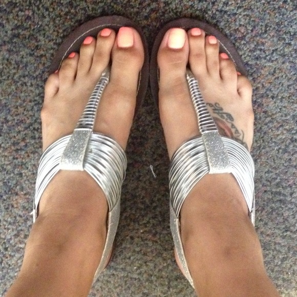Silver sandals