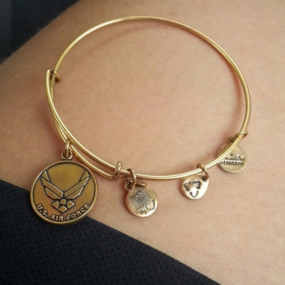 Alex & Ani Gold Bracelet (Air Force)
