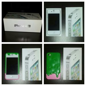 xxON HOLDxx IPhone 4S W/ Box & Ice Cream Hard Case