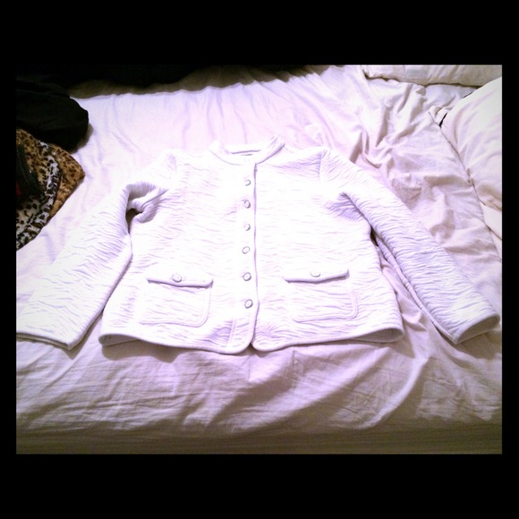 Textured White Light Jacket
