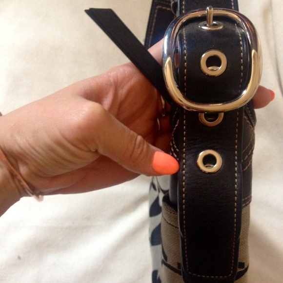 Coach bag black & grey Adjustable - Picture 2 of 3