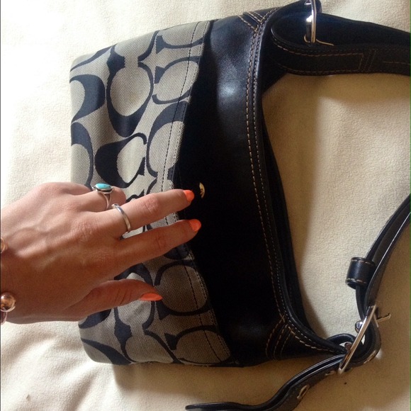 Coach bag black & grey Adjustable - Picture 3 of 3