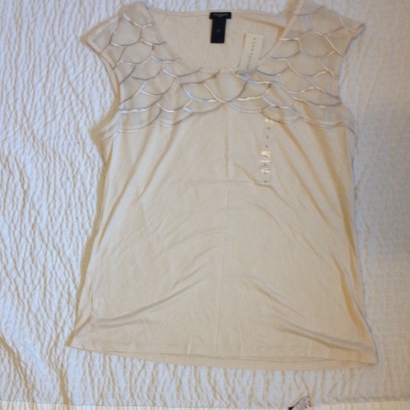 Embellished nude Ann Taylor tank w/ tags