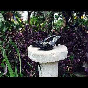 Gianni Bini Black Slip on Summer Pumps