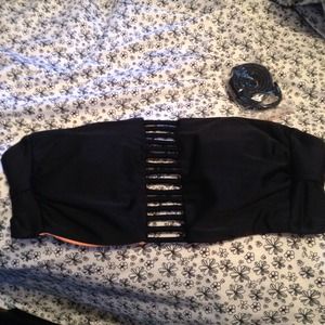 black bandeau (or add the straps) swim suit top