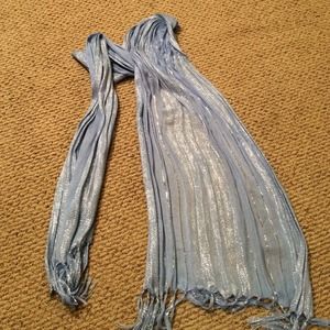 Blue and silver scarf