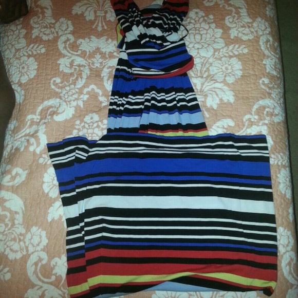 ??HP 6/20??NOT 2 FOR $40/  Striped Maxi Dress - Picture 3 of 4