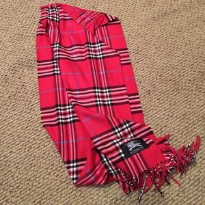 Red plaid scarf